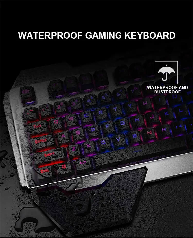 Ancrue Gaming Design Wireless Keyboard and Mouse Combo Set LED for Laptop Computer Gamer