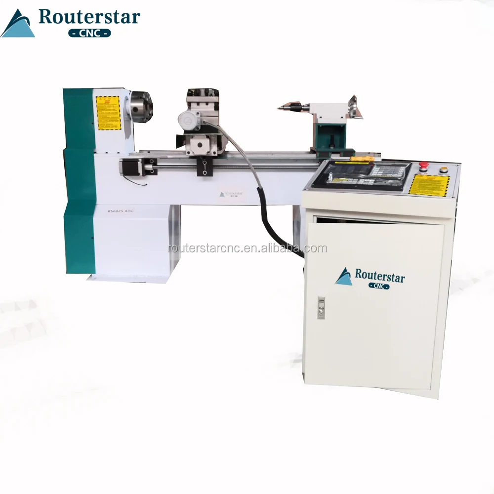 1000mm Length ATC Mini CNC Wood Turning Lathe for Wooden Chess Bowel