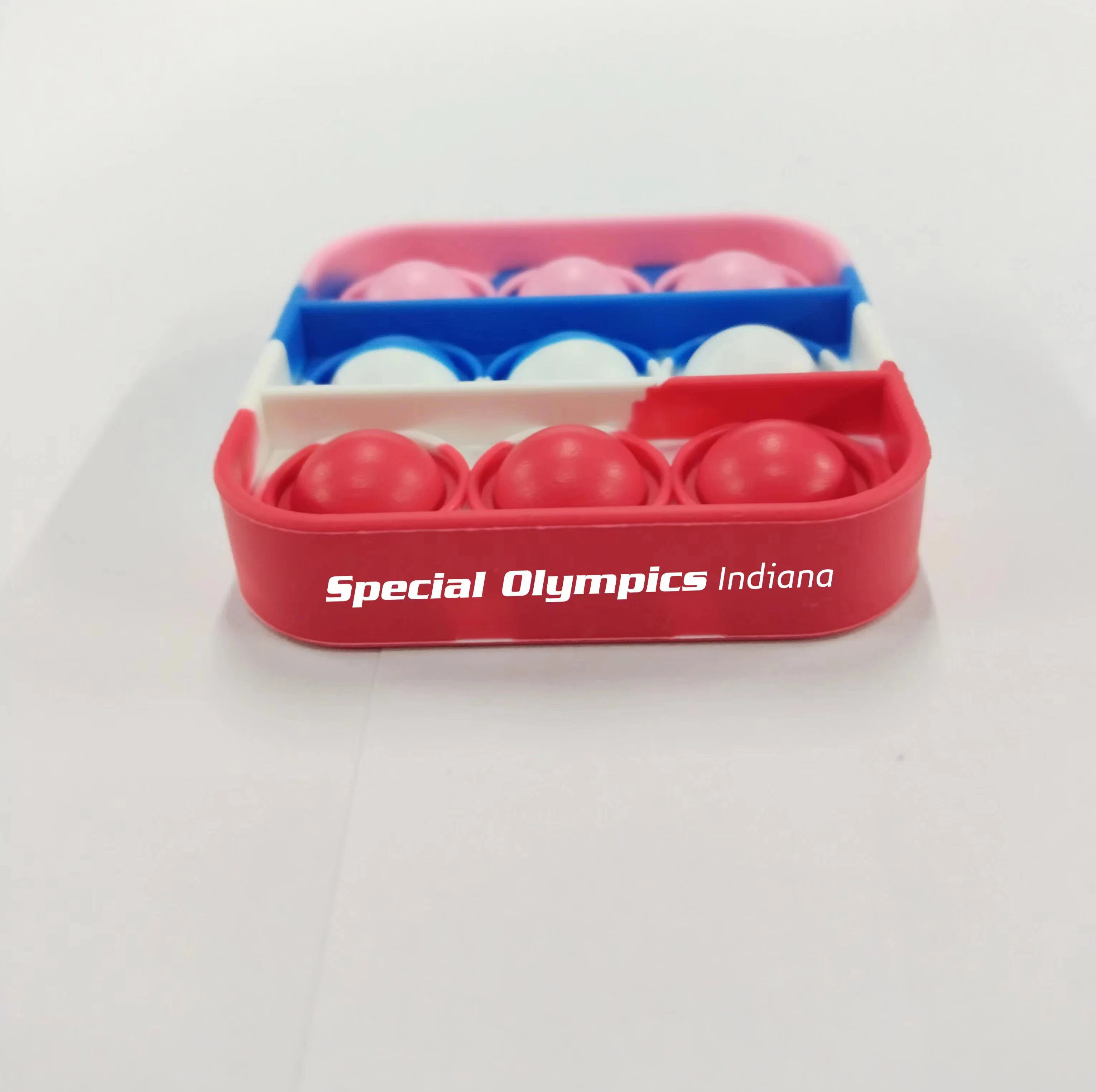 Горячее предложение ключевой цепи тревоги снятие стресса обруч пузырь, встроенный в транспортное средство, сенсорные силикон пуш-ап беспокойная игрушка