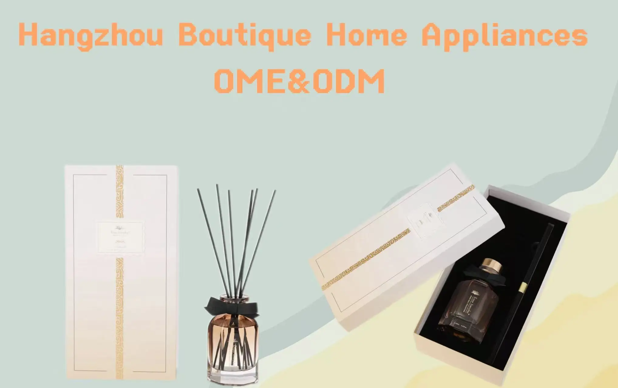 product new design amber glass home fragrance diffuser stick essential oil reed diffuser set for home hotel decor352-0