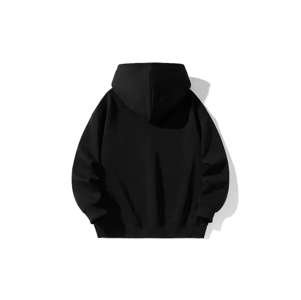 420g 100% Cotton Black Hoodies Customizable Logo Printing Pattern ...