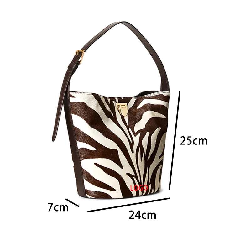 Wholesale 2023AW PAPARAZZI Zebra Prints Bucket Bag - PA0237-A