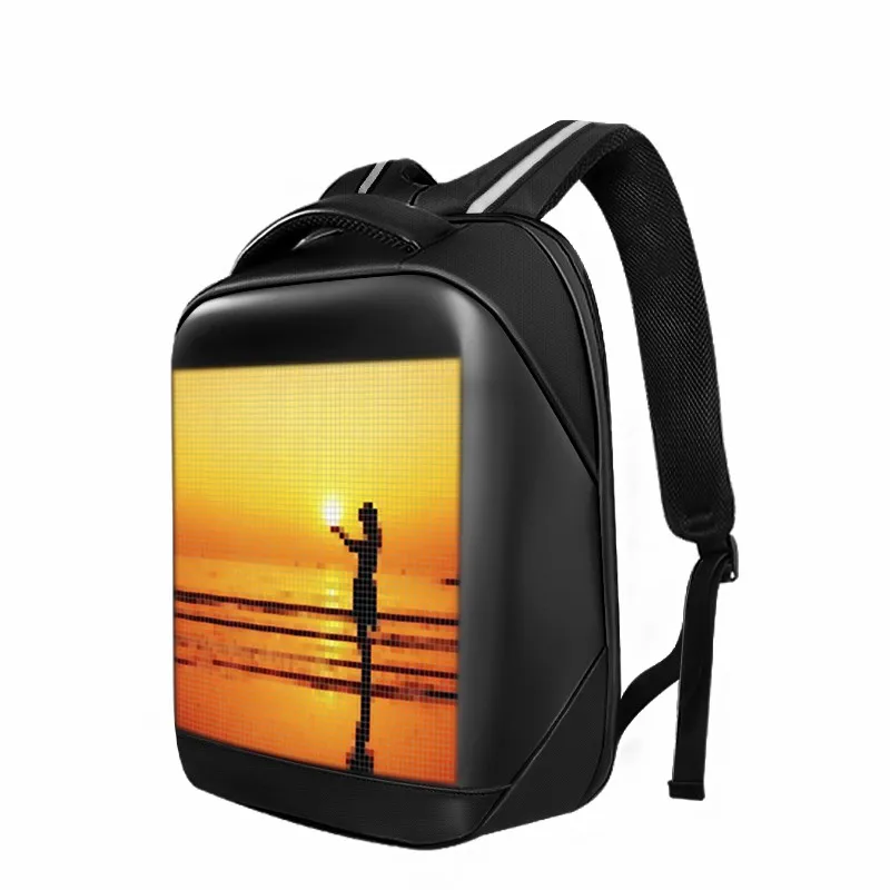 LED Display Screen Backpack Business Travel Laptop Bag Smart Wireless App  Control Multi-function School Bags for Women Men