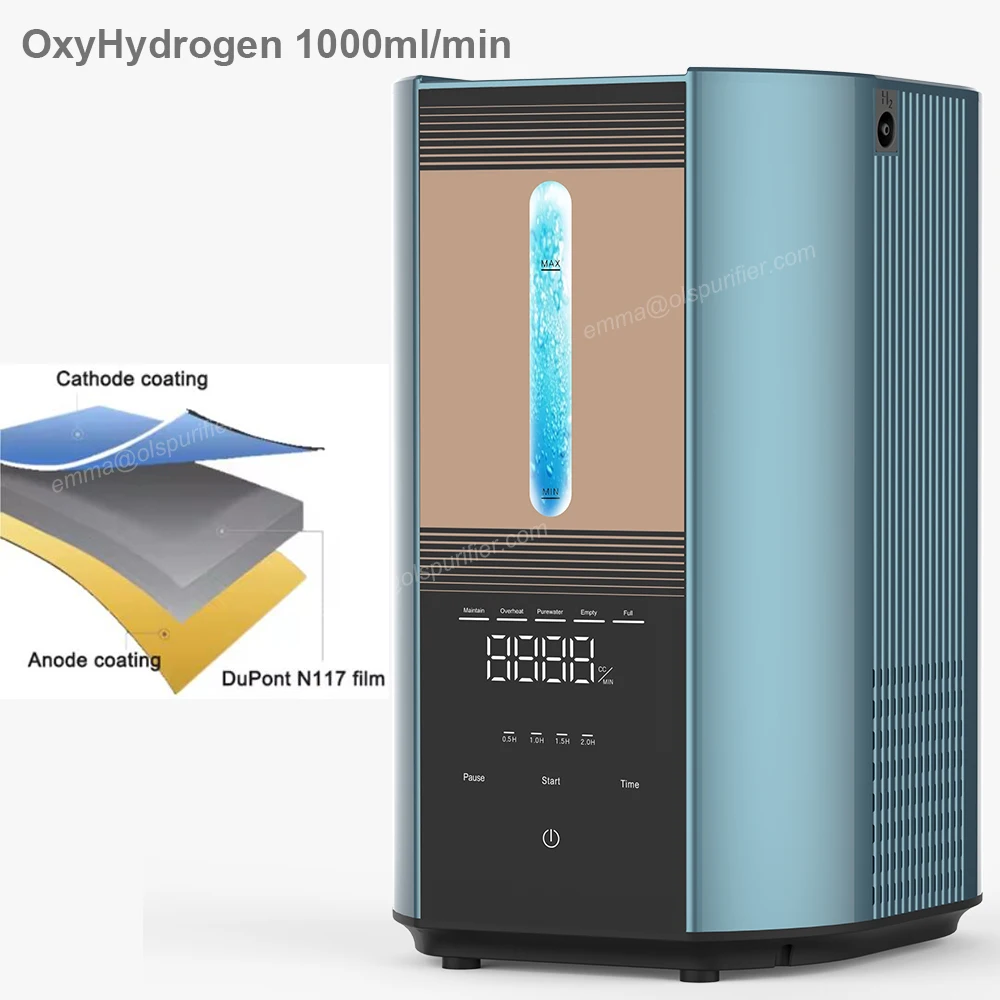 Medical 1000ml 99.99% Pure SPE Hydrogen Inhalation Machine Hydrogen Generator for Home Oxygen Hydrogen Generator Inhalation