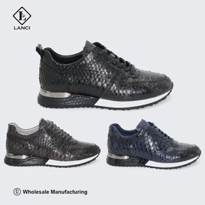 LANCI Sneaker Factory Oem Manufacturer Custom Leather Shoes Men Customize Logo Made Shoes Leather Sneakers Men Designer Sports