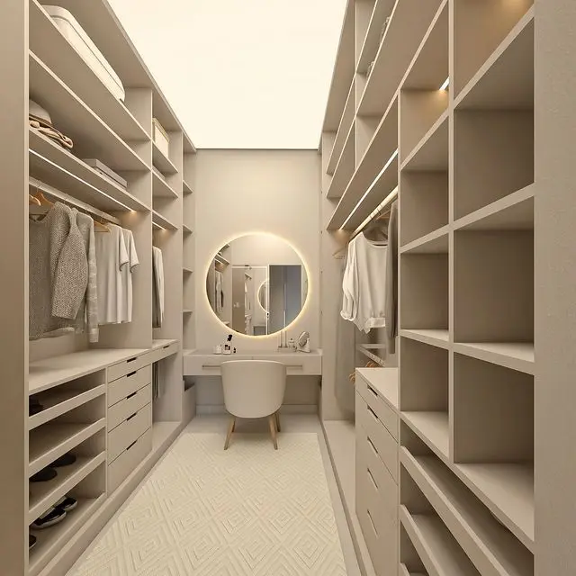 hide Closet Collection【美品】 Contemporary Style Glass Wardrobe Soft Close Door Wardrobe