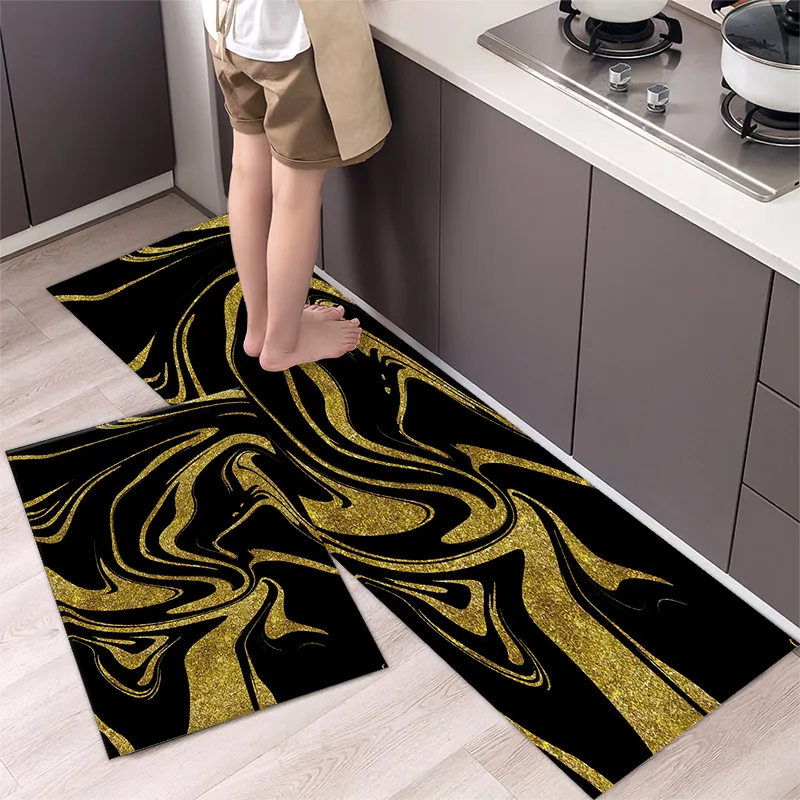 Kitchen Foot Mat Home Bedroom Living Room Doormat Entrance Door Room Rugs Non-slip and Washable Kitchen Carpet Set manufacture