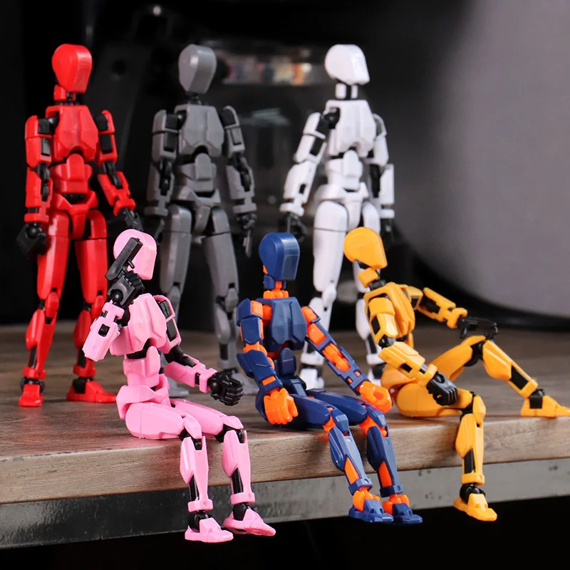 3D Dummy 13 Robot Anime Action Figures PVC Sensory Fidget Toys for Boys Autism Multi-Joints Movable Cool Gadget Gift Kids
