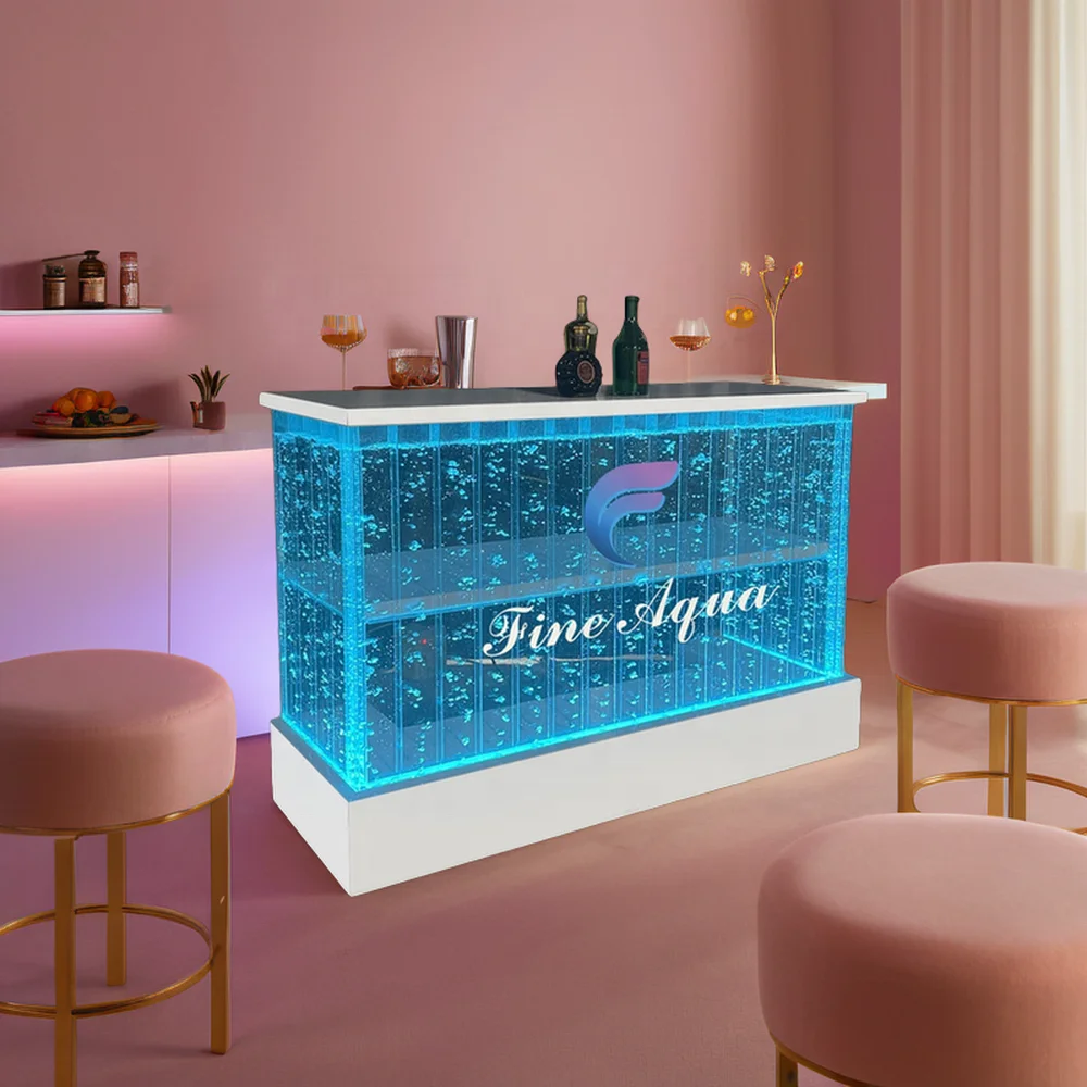 Acrylic Aqua Blue Bar Stools Modern Acrylic Water Bubble Panel