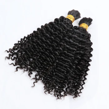 Cheap Wholesale Afro Kinky Curly 4b Double Drawn Bulk Braiding Human Hair For Black Women Bulk Human Hair Extension