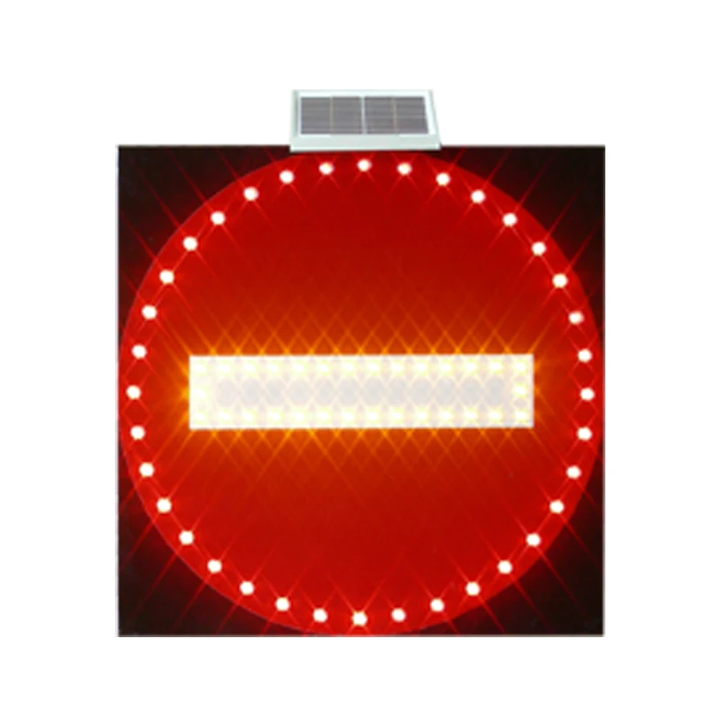 Hexagon Road Signs Traffic Sign With Lights Car Camera Traffic Sign
