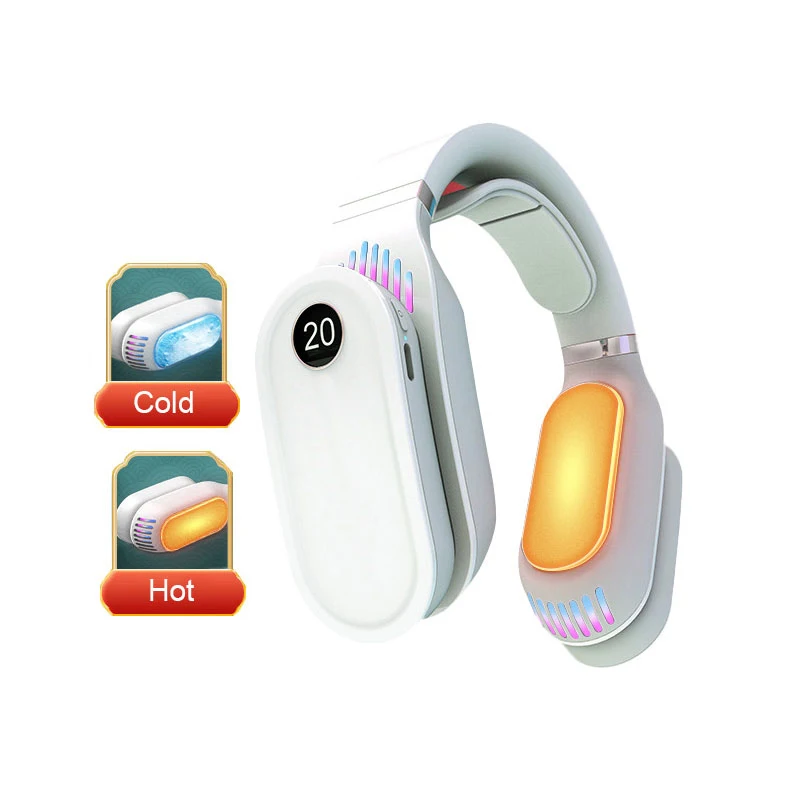 2022 New Arrival Winter Mini LED Display Hand Heater Portable USB Cooler Fan Neck Heater