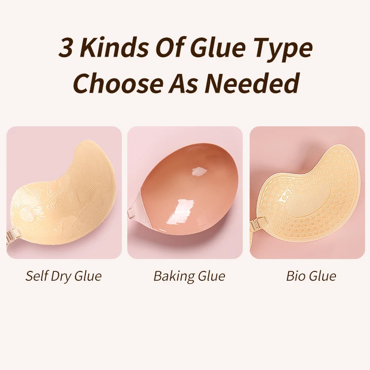 Nipple Bra Sticky Strapless Backless Bra Invisible Front Push up Bra Nude Invisible Girls Sexy Soft Sponge Silicone Manufacturer