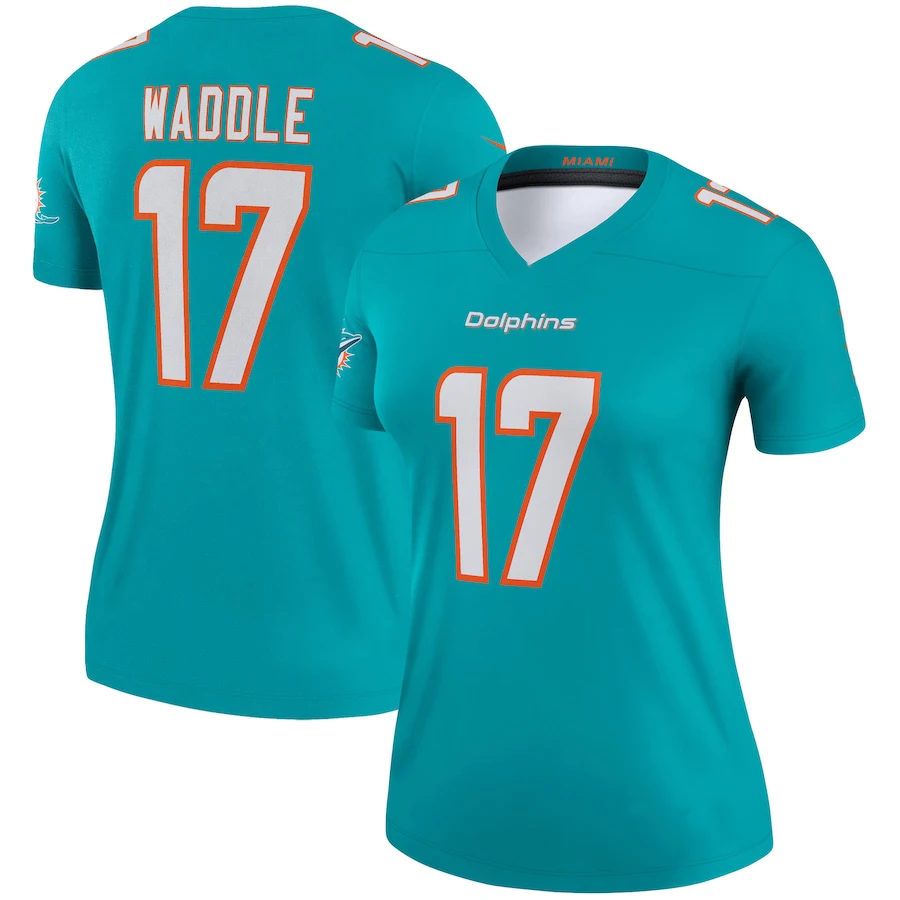 Wholesale Tua Tagovailoa Miami Women's Player Jersey 17 Jaylen Waddle  Summer Sexy Sports Shirt USA Lady's Inverted Legend Football Jersey From  m.