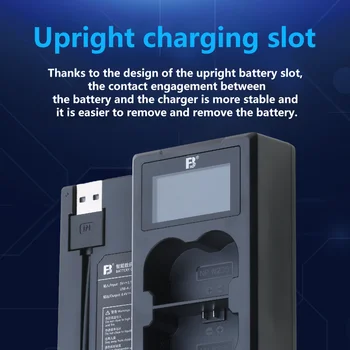 FB NP-W235 Battery LCD USB Dual Charger for Fujifilm Digital Camera Battery XS20 XT4 XT5 XH2s GFX100S GFX50SII Dual Input Port detail image