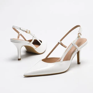 Women's Summer High Heels Sandals Pointed Toe Business Style with Open Back Counter Fashion Trend Outdoor-Compatible