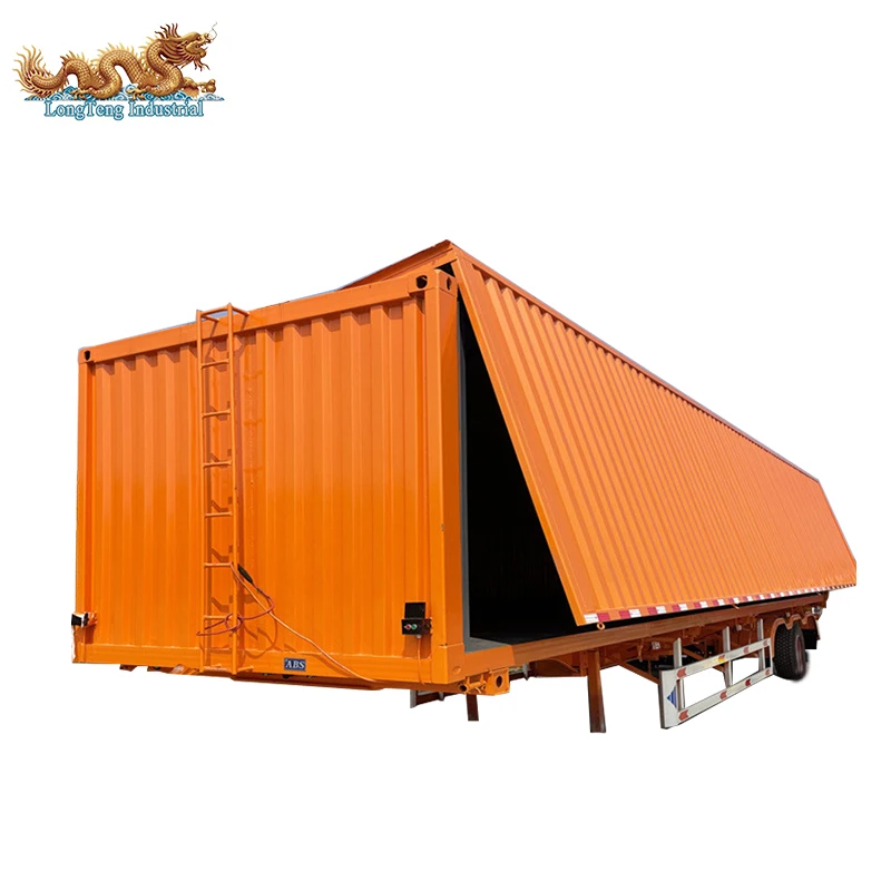 ガルウィング3軸セミトレーラー40フィート30トン50トンサイドウォール