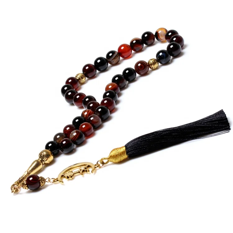 Rosario Musulmano Tasbih - Perline In Resina Premium, Design Unico Lago Blu, Comodo Al Tatto, Per Preghiera