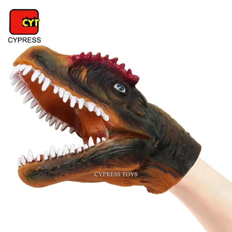 Dinosaurios De Juguetes Customize Animal Dinosaur Rubber Hand Puppet Theater for Adult
