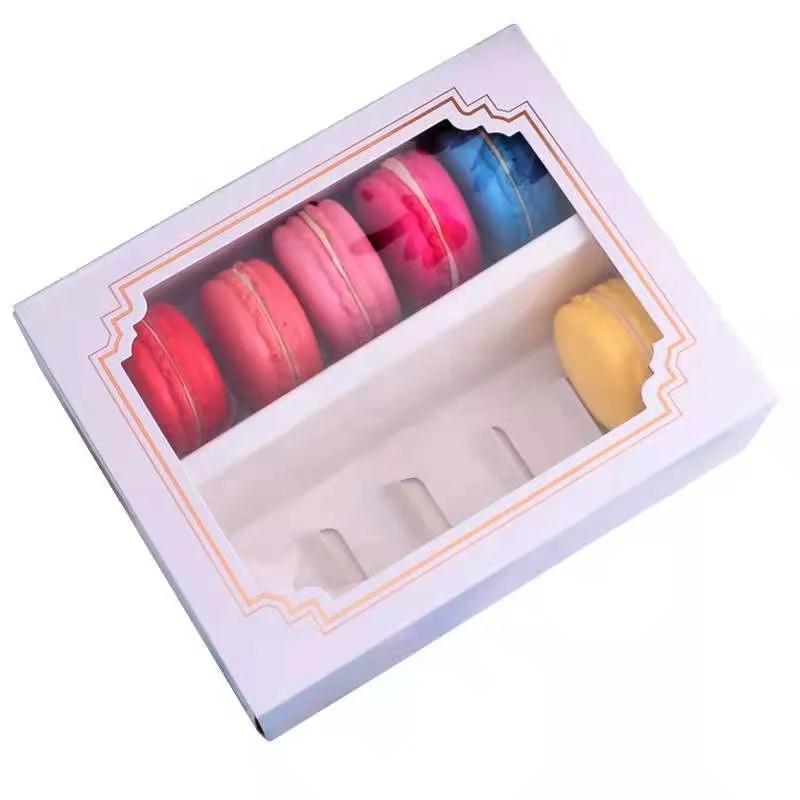 accesorios para hornear en casa con ventana pasteles galletas No nulo small 10 cajas de macaron para chocolate como se muestra en la imagen 