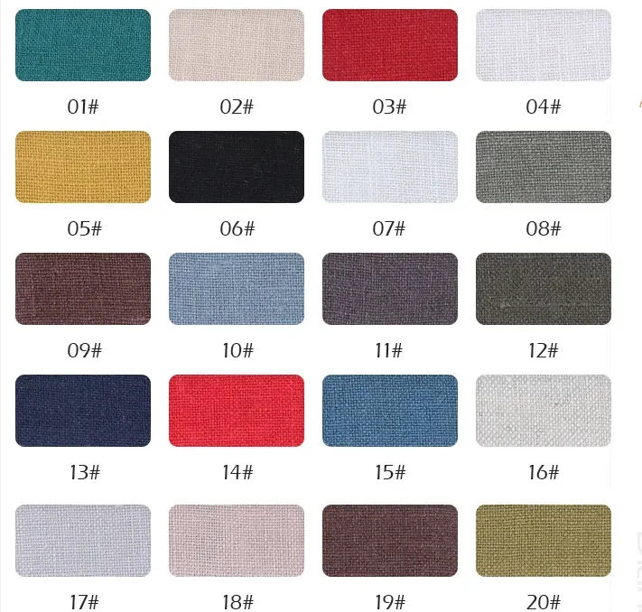 Low MOQ Cheap Free Sample in Plain 150gsm Soft White 100 Linen Cotton Blend Fabric for Garment