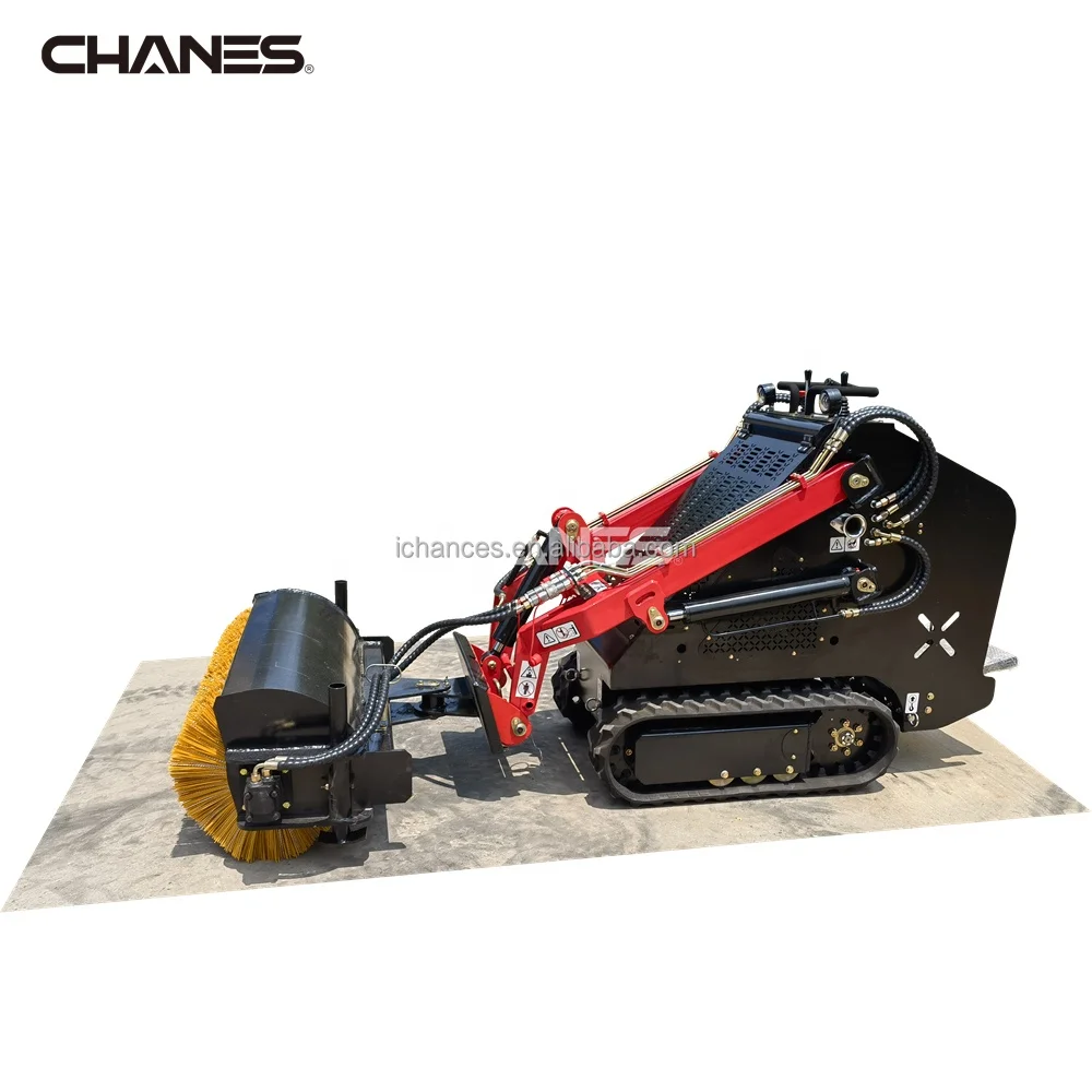 Mini Skid Steer Loader Sweeper Angle Broom Collection with Motor and Bearing Core Components on Sale Sweeping Tools