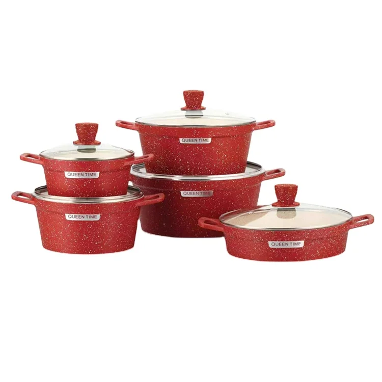 with Nonstick Fry Pan Cooking Pot Kitchen Ware Cookware Sets Kitchenware Stainless Steel Metal Polish Layer Surface Aluminium