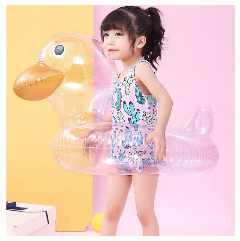 Надувня прозрачная для малышей с изображением Уточки поплавок