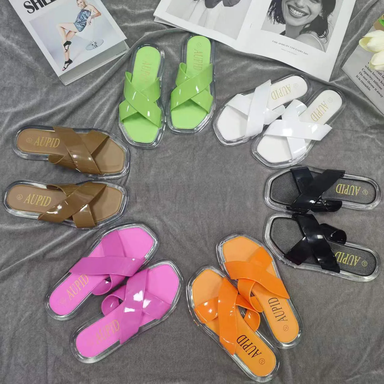 Lady Shoes Latest Design Summer Flat Fancy Female New Beach