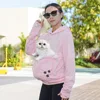 Sweat-shirt kangourou rose clair 418