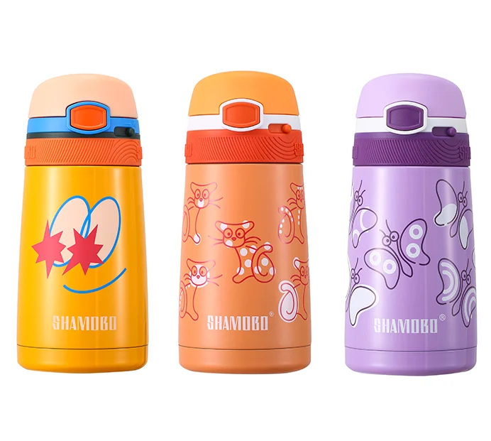 Professional Manufacture Customized Silicon Bottom Pad Vacuum Insulated Stainless Steel Baby Thermal Water Bottle