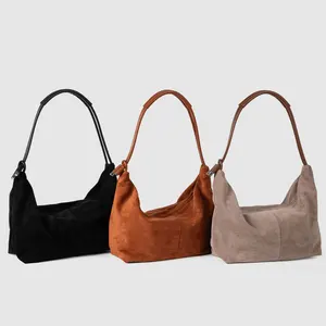Custom Logo High Quality Fashion Personalized Women'S Hand Shoulder Bag Female Suede Hand Bags for Women