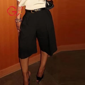 GX8222 Fashion Y2K Women Clothing Boutique Retro Cargo High Waist Wide Leg Shorts