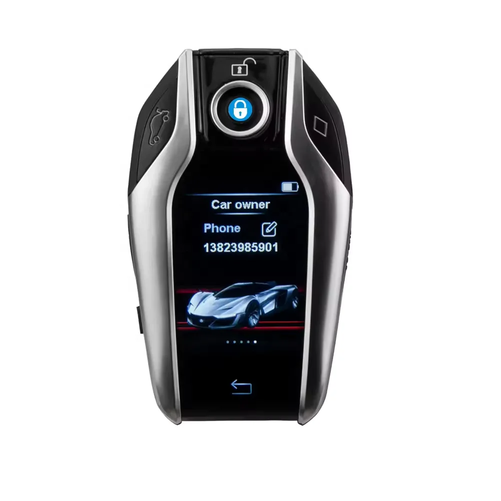 RoadNavi 2 Way LCD Display Passive Keyless Entry for BMW Car Remote Starter CanBus Push Button Start