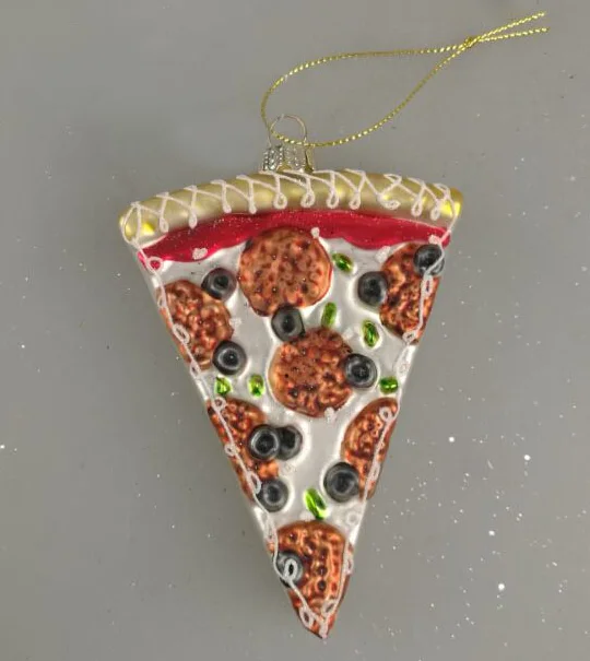 Wholesale Supplier Hand Painted Simulated Snacks Hanging Pendant Taco Bakery Model Hand Blown Food Christmas Souvenirs details