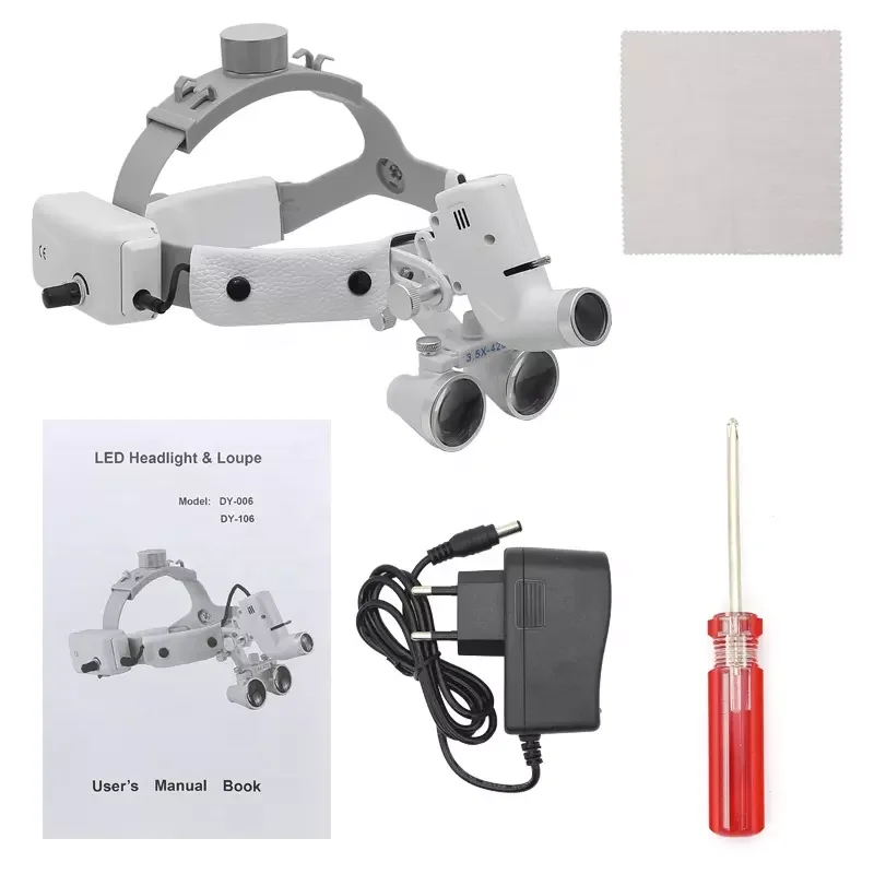 3.0X Medical Dental Binocular Loupes With LED Head Light – Ergonomic Magnifier For Surgery & Dentistry