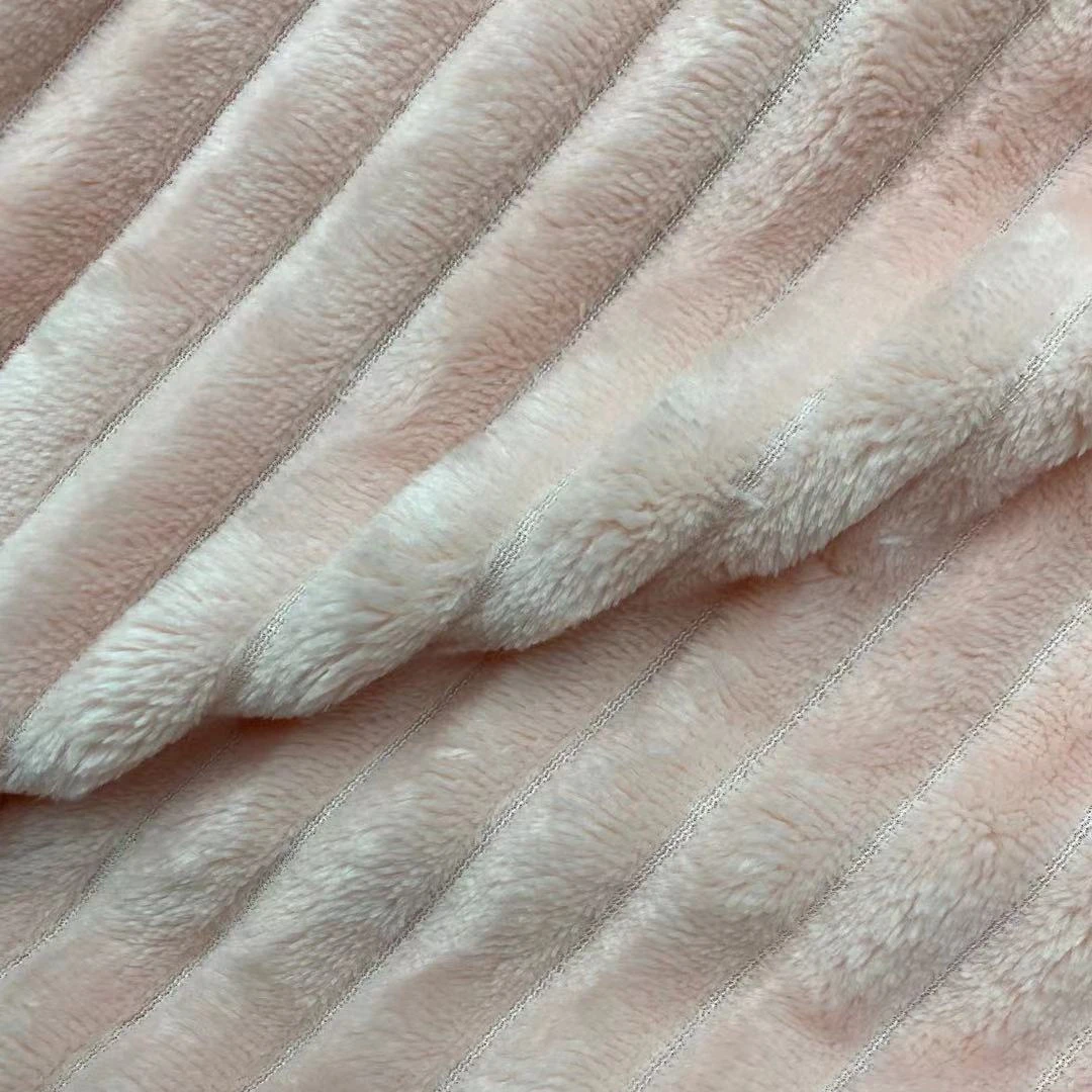 
super soft minky stripe flannel fleece fabric for ladies bathrobe fabric for blanket fabric 