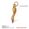 Pj450g double solid gold pendant
