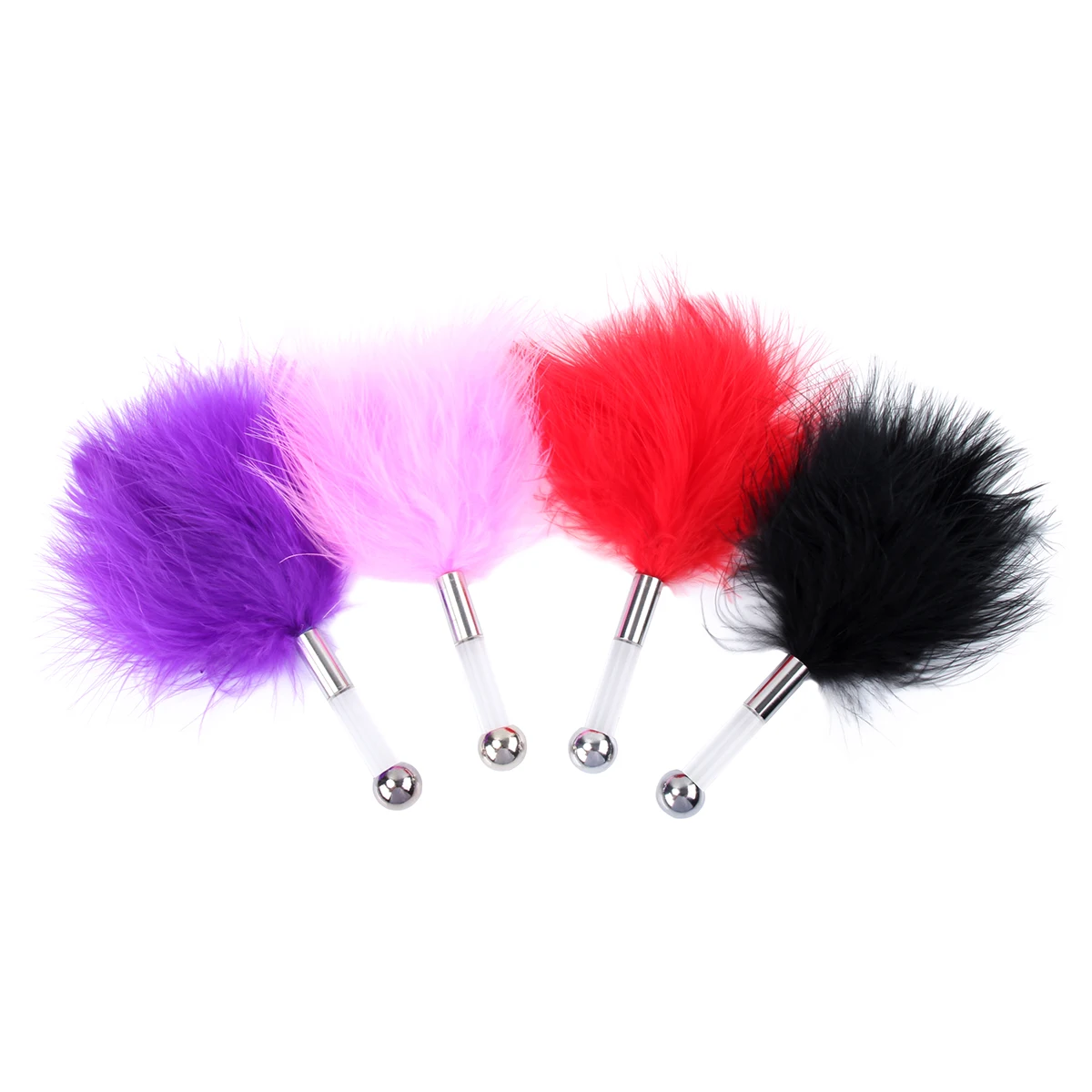 Dual Function Feather Small Beads Teaser Duster for Enhanced Foreplay Anus Butt Plug Anal Plug