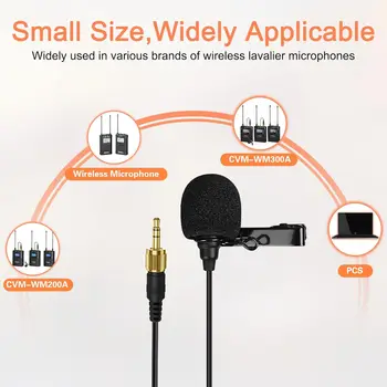 Comica Lavalier Microphone, CVM-M-O1 Omnidirectional Lapel Microphone for Sennheiser, and Other Wireless Lavalier Transmitter detail image