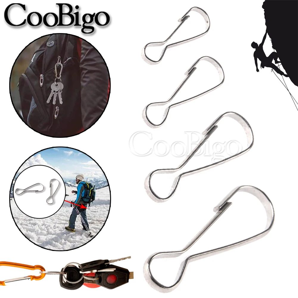 1000pcs Snap Spring Hooks Rings Clip Metal Silver for Outdoor ID Card Paracord Keychain Zipper Pulls Phone Lanyard Accessory