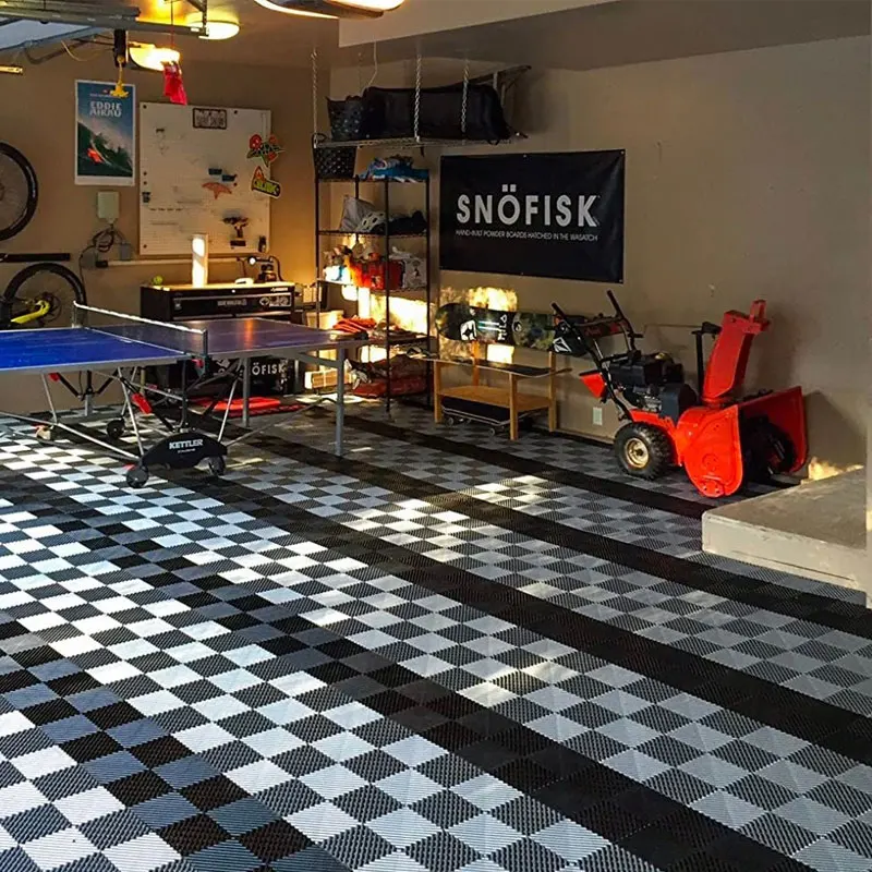 Carrelage De Sol Garage Modulaire – 40x40 Cm – Surface Nervurée Antidérapante – Nicoman – Origine Chine