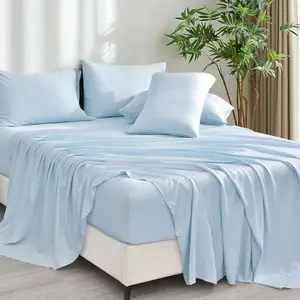 Ultra Silk Smooth Cooling Felling New Design 4Pcs Set Bamboo Bed Sheets Eco Friendly 100% Bamboo Viscose Sheet Sets