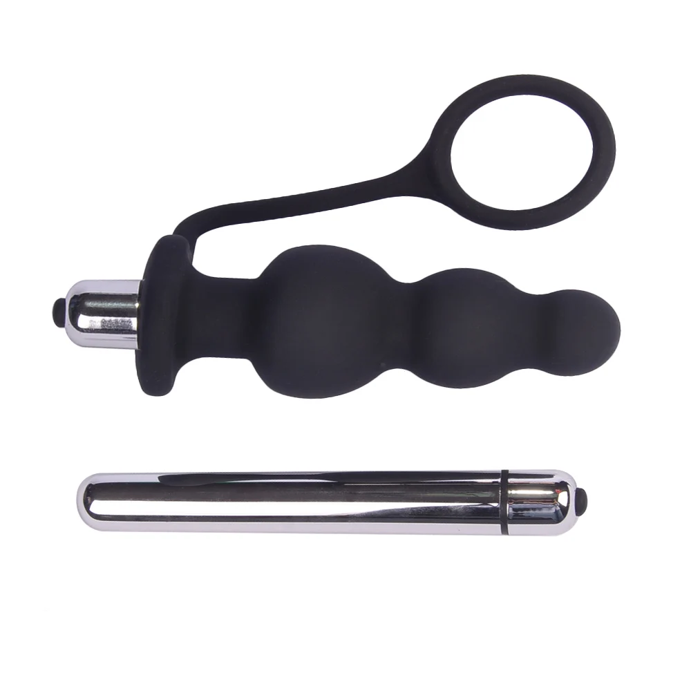 Pink silicone anal plug with flared base design
