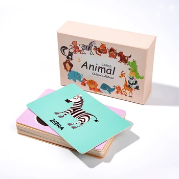 Factory Wholesale Customized Literacy Card Children's early educational English learning 3D literacy flash card for kids