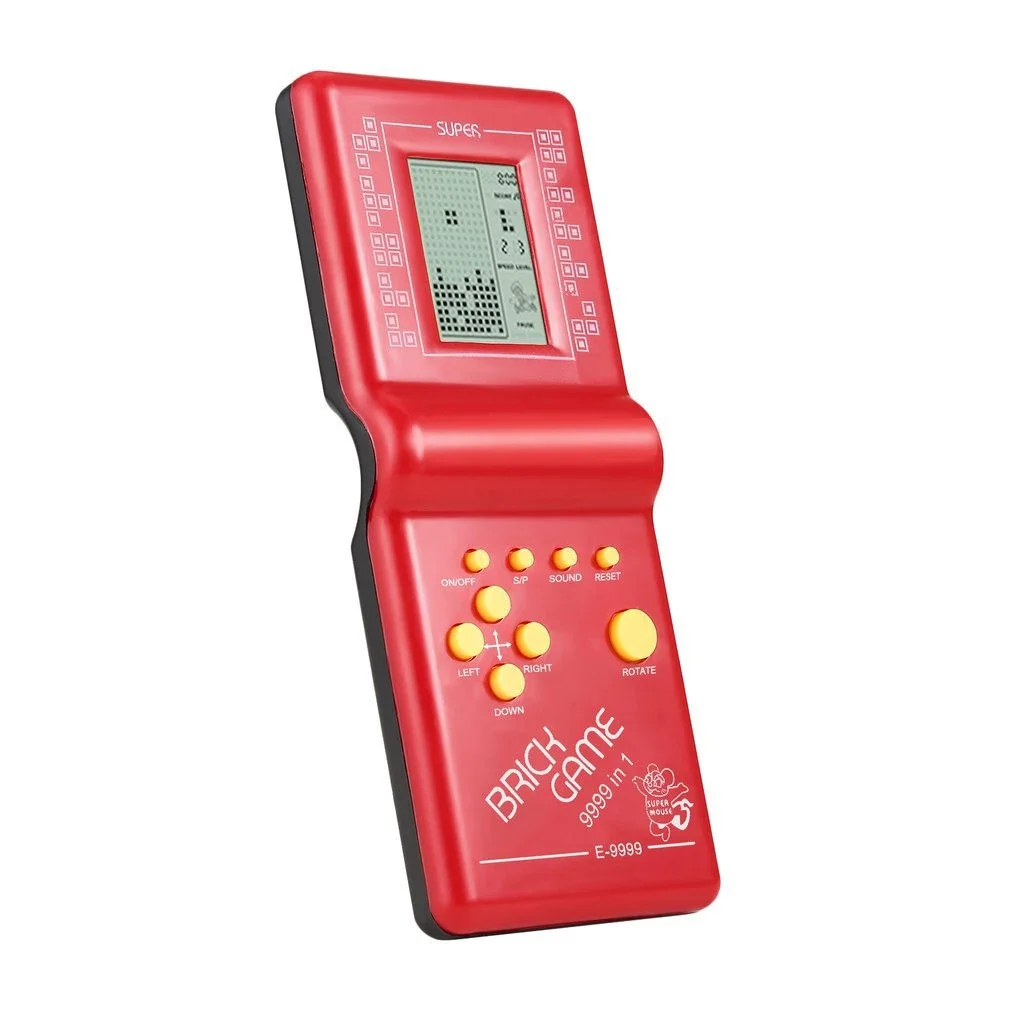 E-9999 Hand-Held Gaming Device Russia Brick Square 24 Games Console Nostalgic Electronics Brain Game Plastic Music Voice