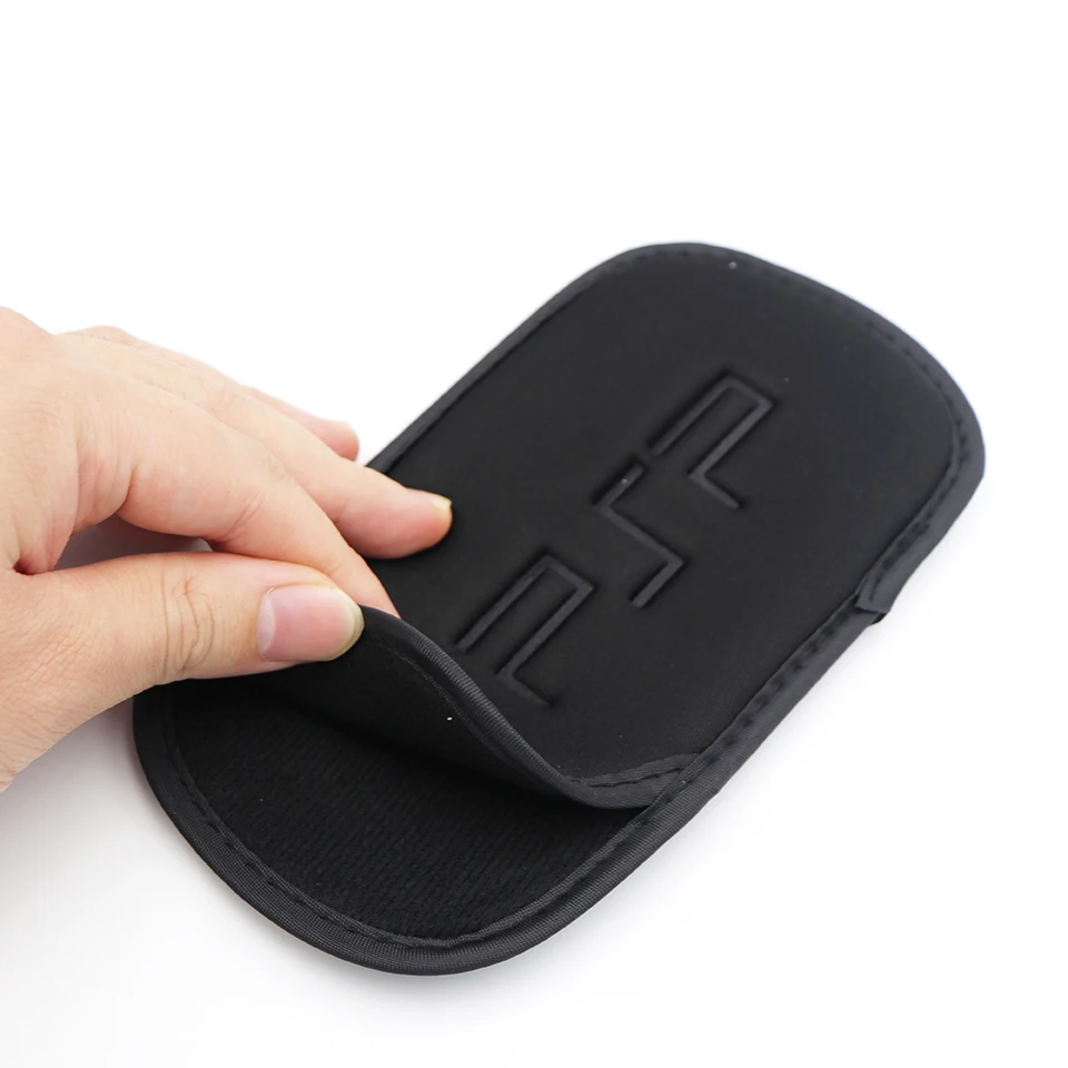 Pochette De Protection Officielle NOIRE Pour PSP Slim & Lite (PSP-2000) - En Silicone Rembourré - Anti-poussière