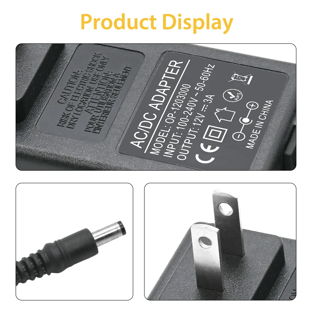 Kastar AC100-240V To DC 12V 1A 5.5 X 2.1 MM Wall Charger Power Supply - Foto 5