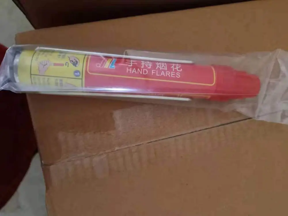 Hand Hold SOS 60s Red signal Flare Pull Ring Color Smoke Flare Fireworks with Strong Light
