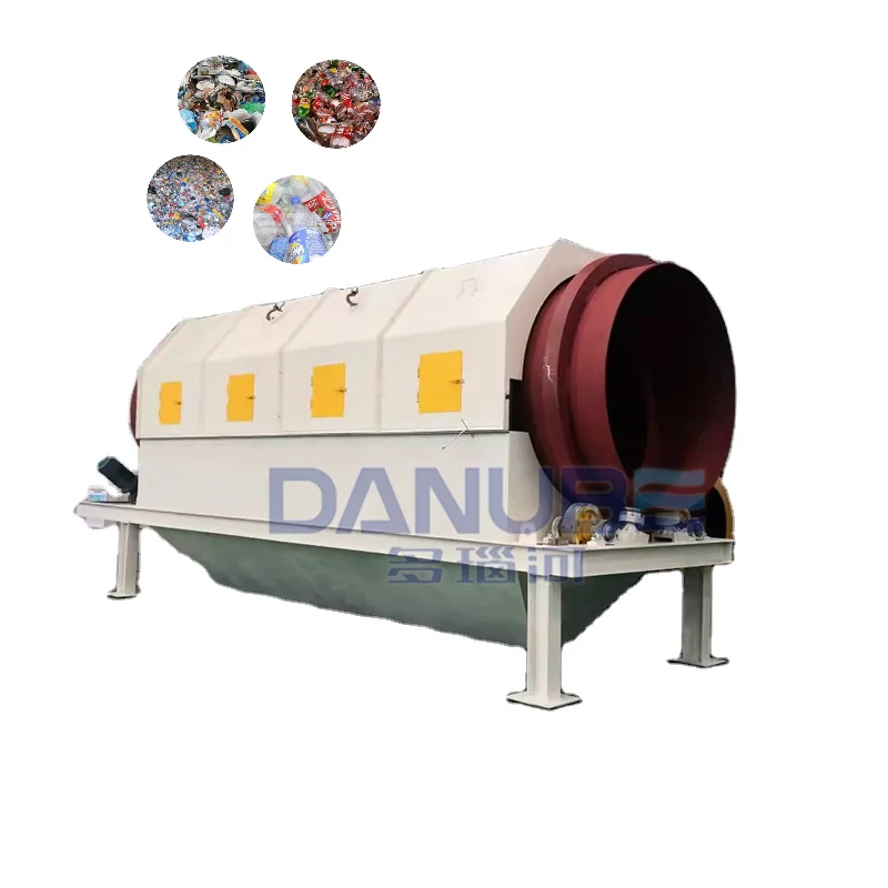 Industrial Domestic Waste Recycle System Processing Equipment Drum Screen High Capacity Household Trash Treatment Air Separator
